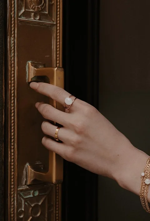 Cremation Double Band Oval Ring - 14k Gold Filled — product image 7