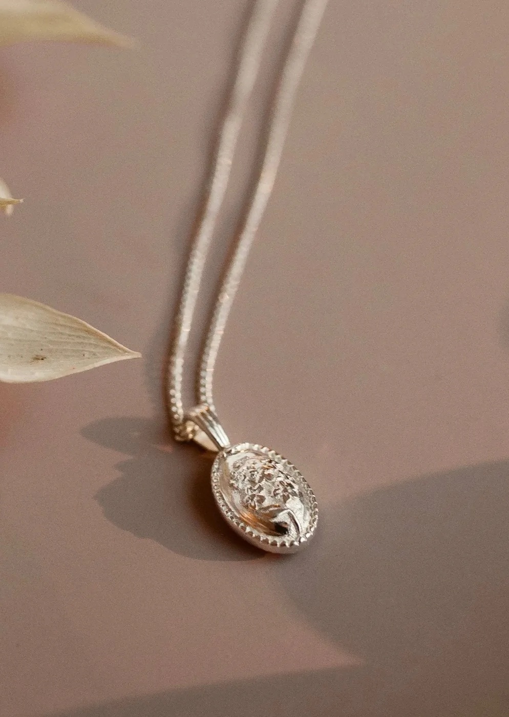 Forget-Me-Not Oval Cremains Urn Necklace - Sterling Silver — product image 13