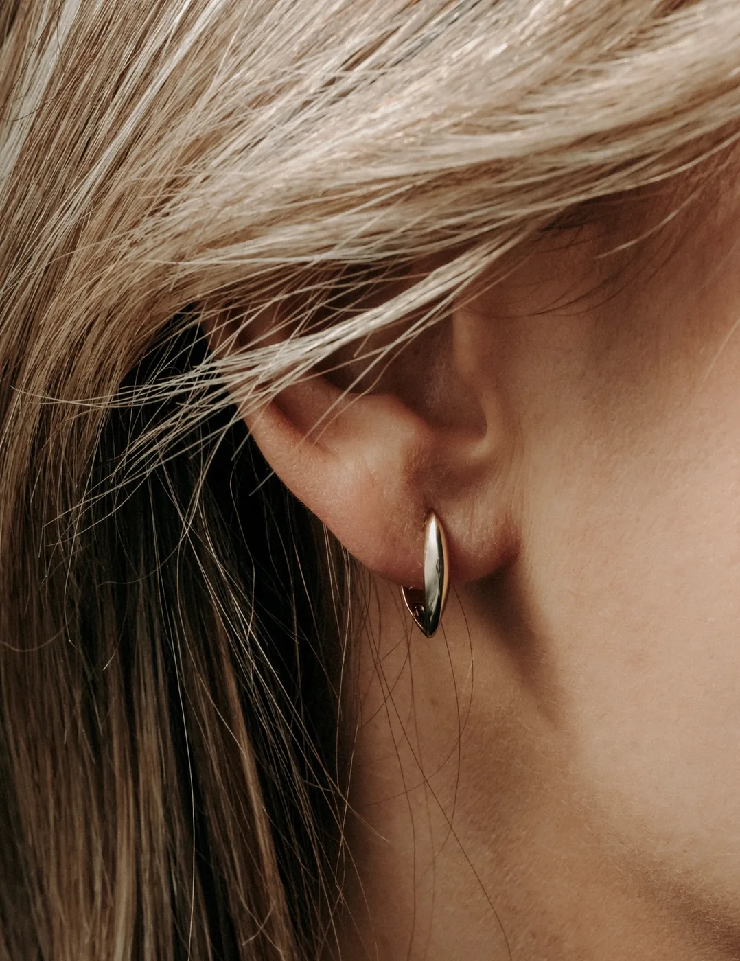 Pointed Hinge Hoops - Sterling Silver — product image 2