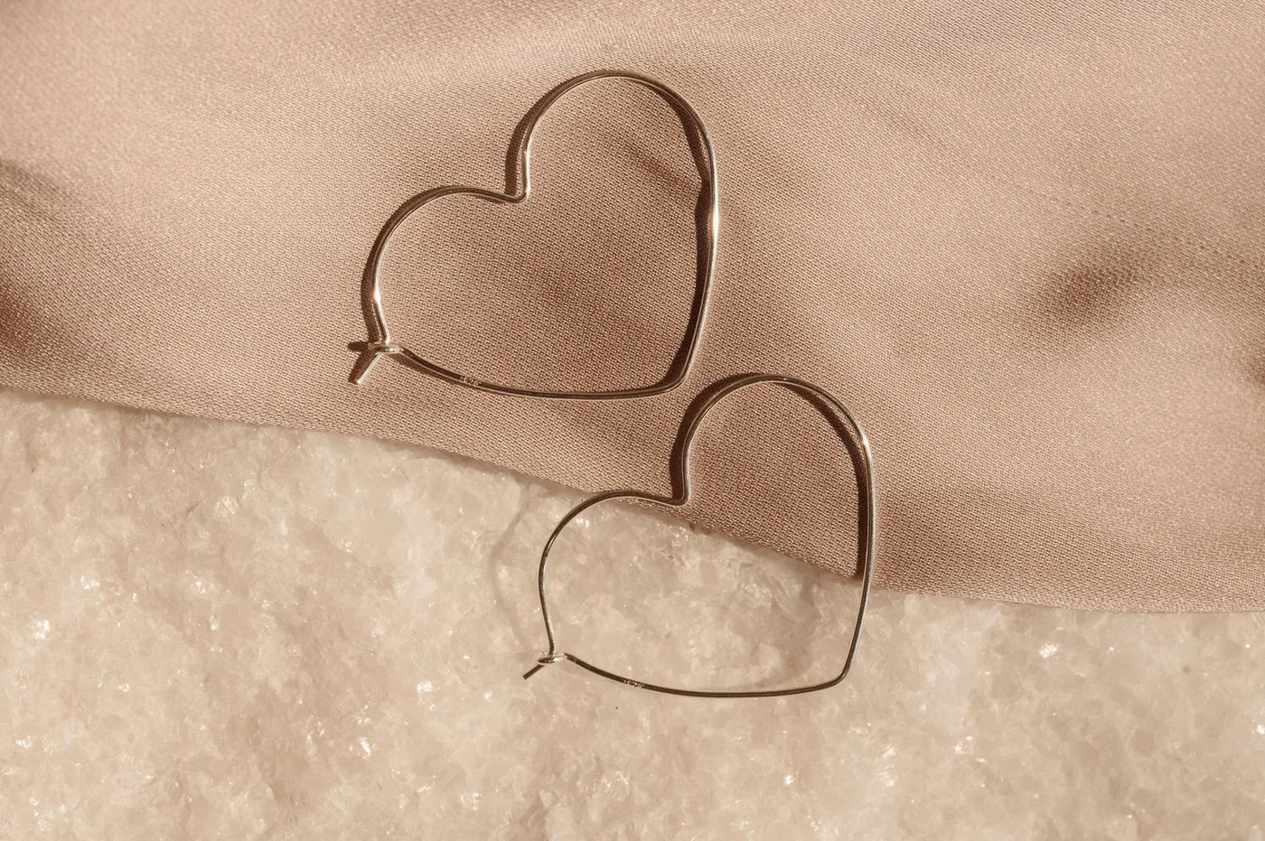 Heart Hoop Earrings - Sterling Silver — product image 1