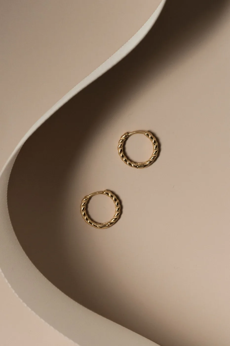 Roped Hinge Hoops - 14k Gold Filled — product image 3