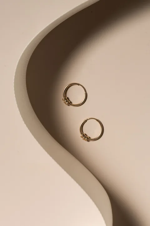 Beaded Hoops - 14k Gold Filled — product image 2