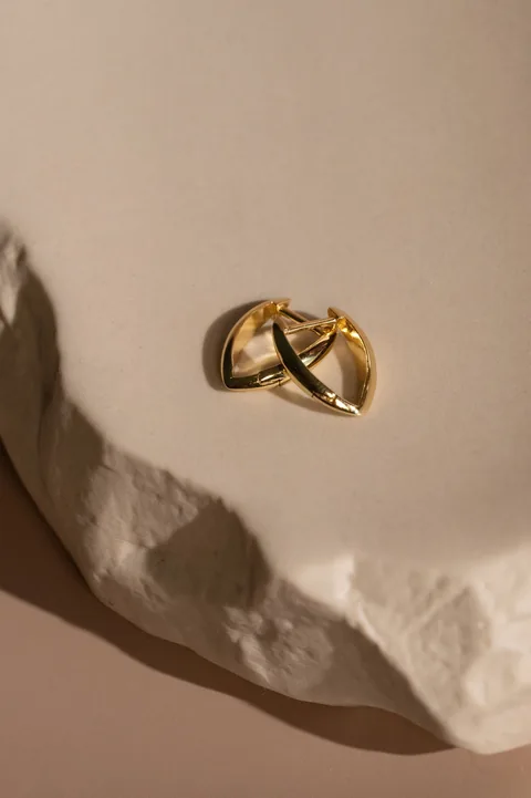 Pointed Hinge Hoops - 14K Gold Filled — product image 1
