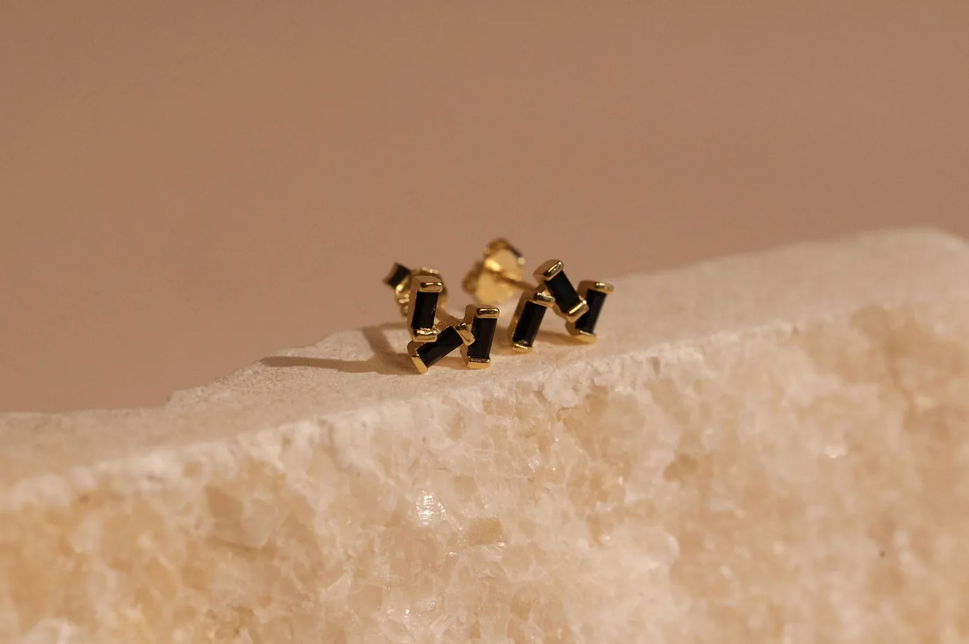Black Onyx Cluster Studs - 14k Gold Filled — product image 3
