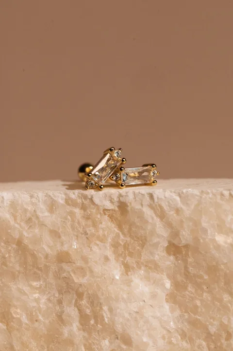 Royal Baguette Studs - 14k Gold Filled — product image 1