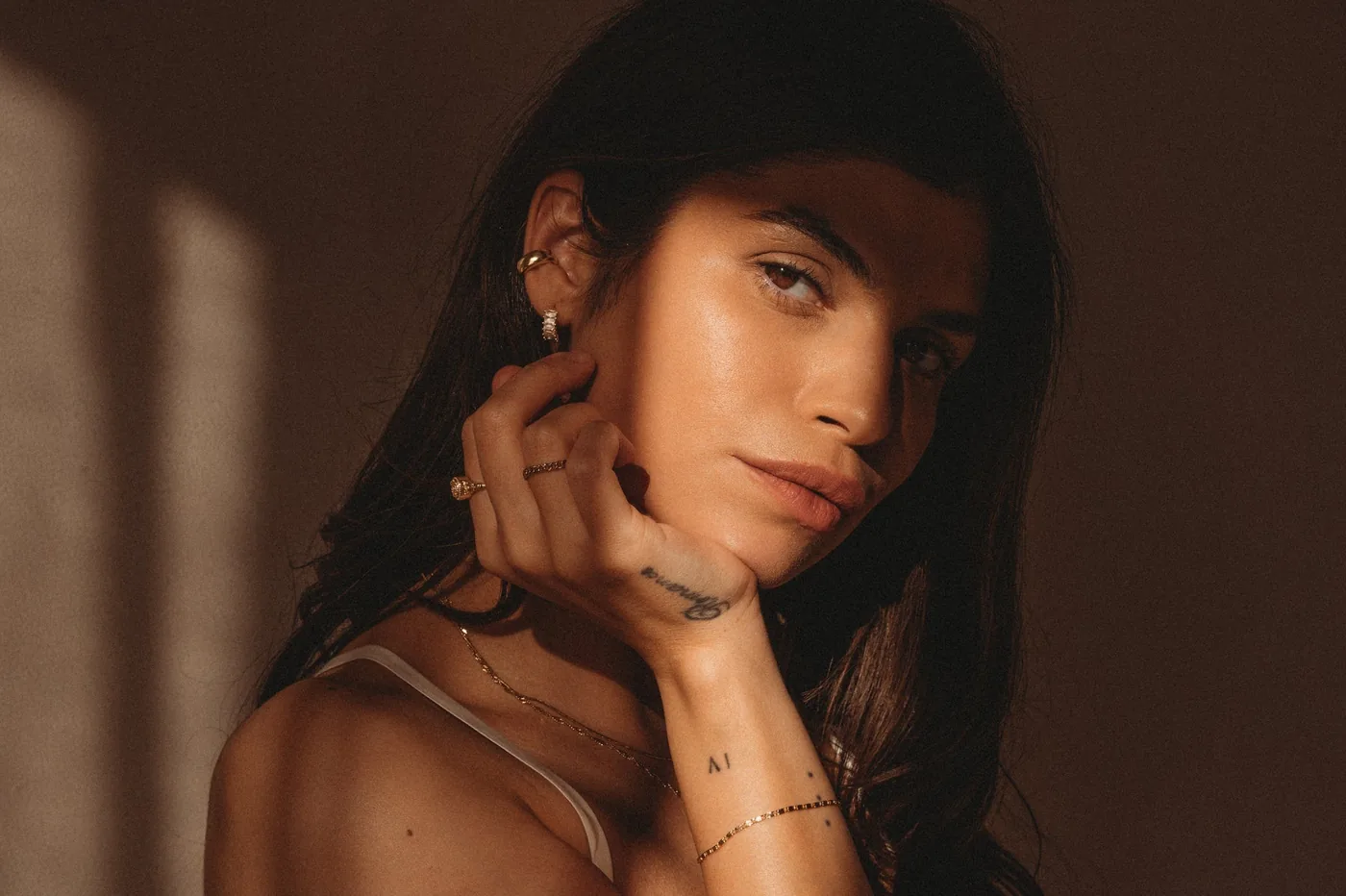 Baguette Diamond Hoop Earrings - 14k Gold Filled — product image 7