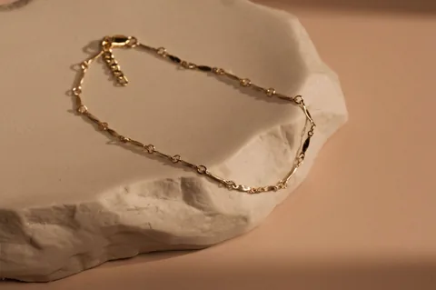 Bar Chain Anklet - 14K Gold Filled — product image 3