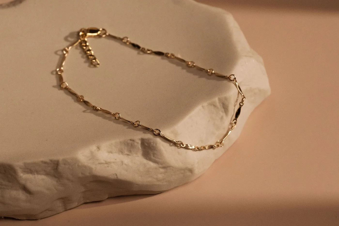 Bar Chain Anklet - 14K Gold Filled — product image 3