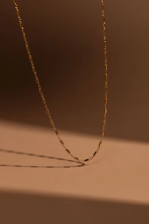 Tube Chain Necklace - 14k Gold Filled — product image 1