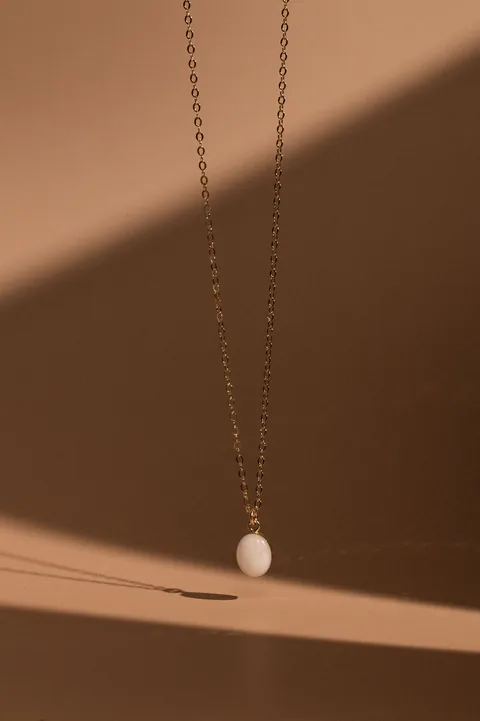 Cremation Oval Necklace - 14k Gold Filled — product image 7