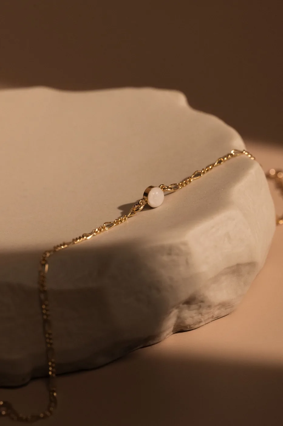 Cremation Figaro Chain Bracelet- 14K Gold Filled — product image 1