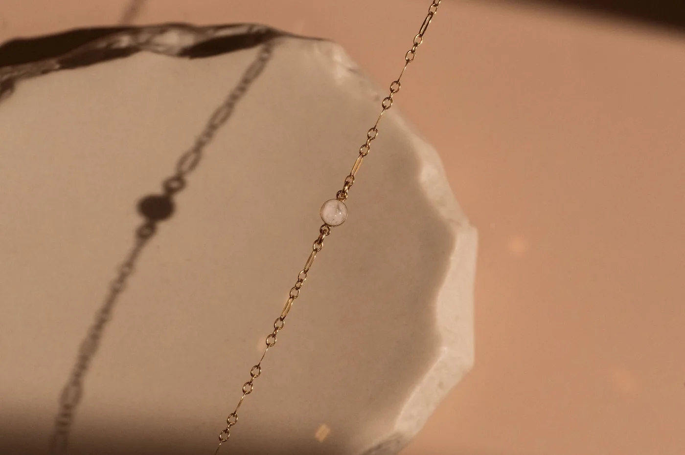 Cremation Sequin Chain Bracelet- 14k Gold Filled — product image 1