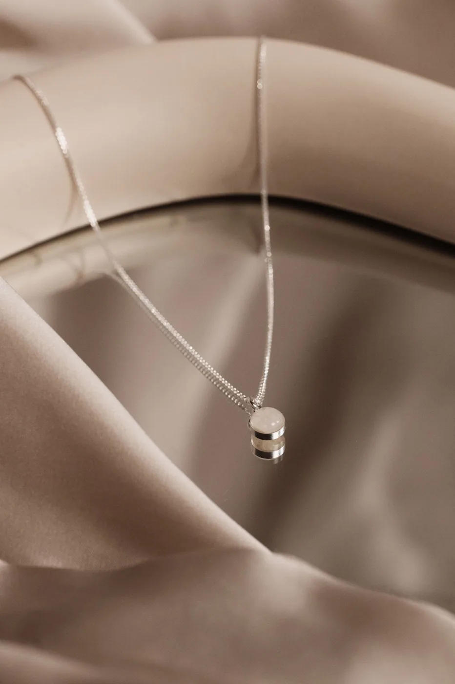 Cremation Necklace 6mm Pendant - Sterling Silver — product image 5
