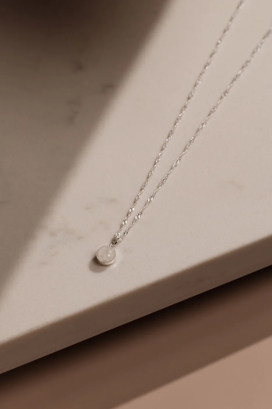 Cremation Necklace 6mm Pendant - Sterling Silver — product image 4