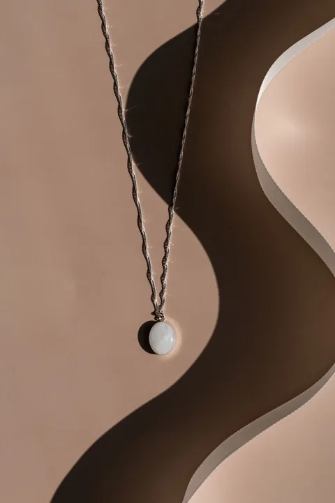 Mothers Milk Oval Necklace - Sterling Silver — product image 3