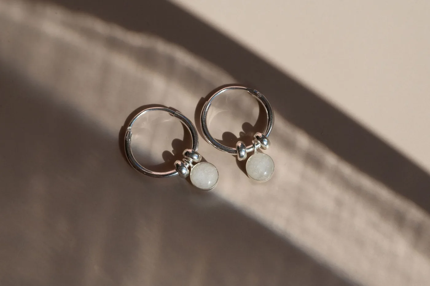 Cremation Huggie Hoop Earrings - Sterling Silver — product image 1