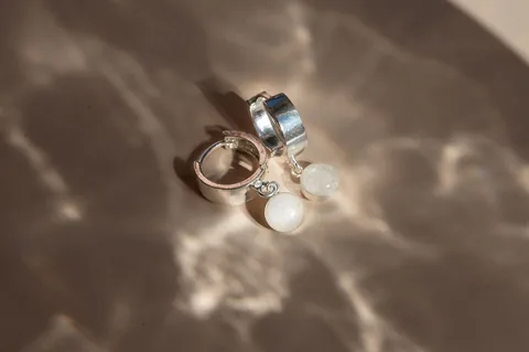Cremation Hinge Hoop Earrings - Sterling Silver — product image 1
