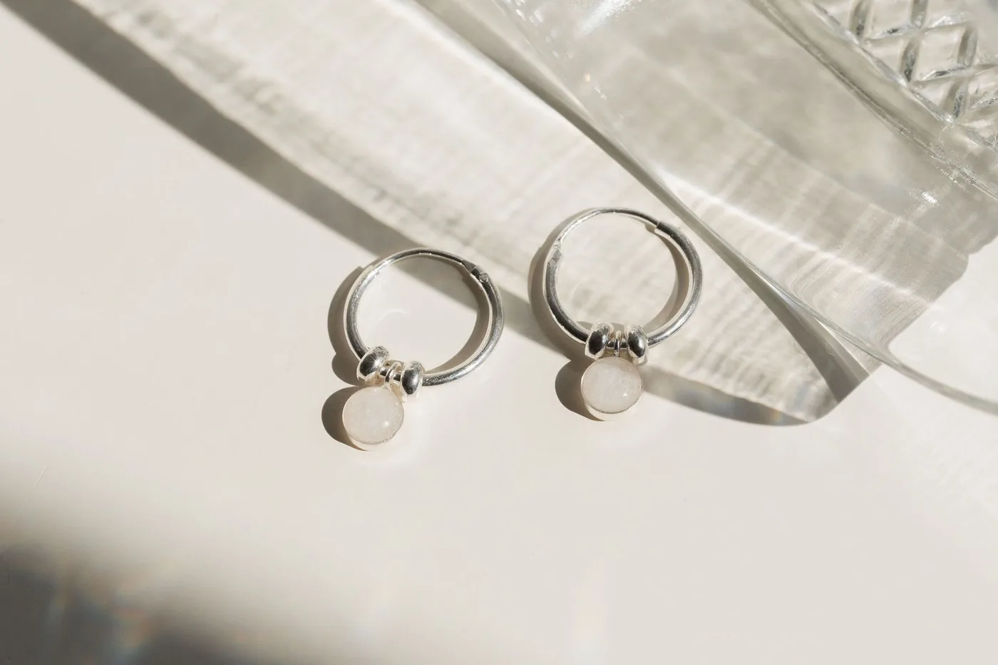 Cremation Huggie Hoop Earrings - Sterling Silver — product image 3