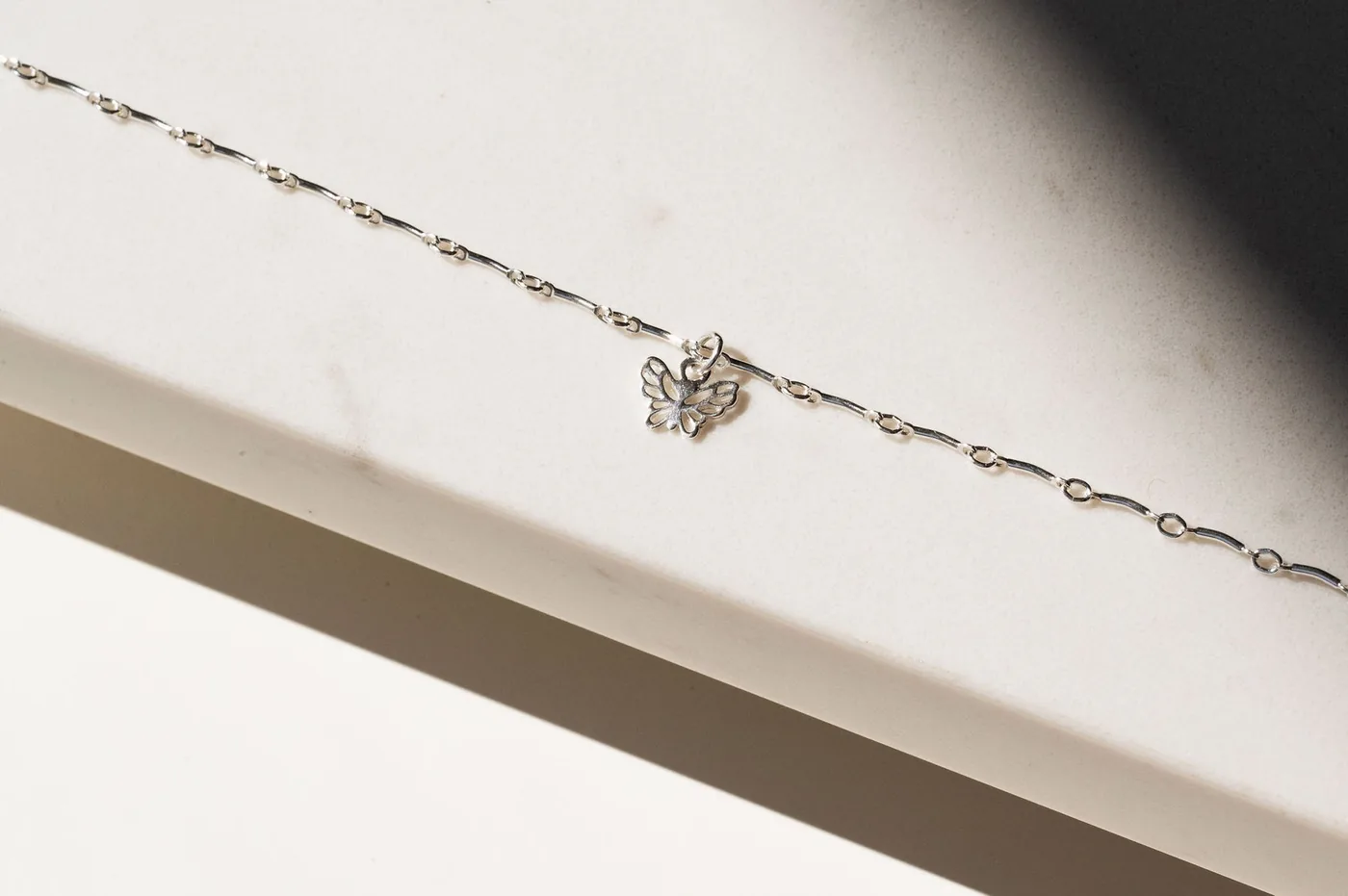 Butterfly U Chain Necklace - Sterling Silver — product image 2