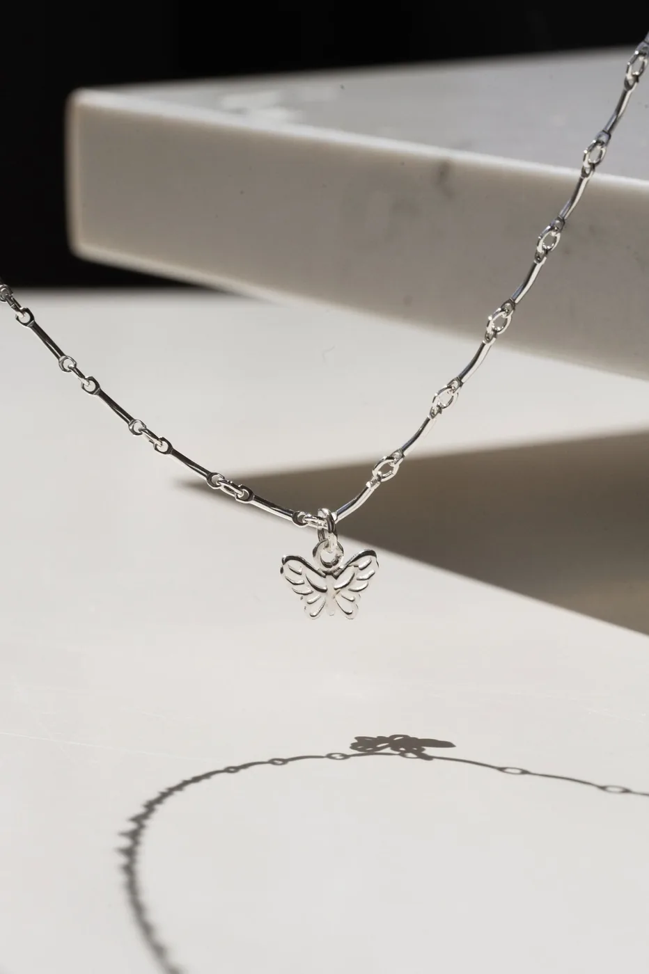 Butterfly U Chain Necklace - Sterling Silver — product image 3