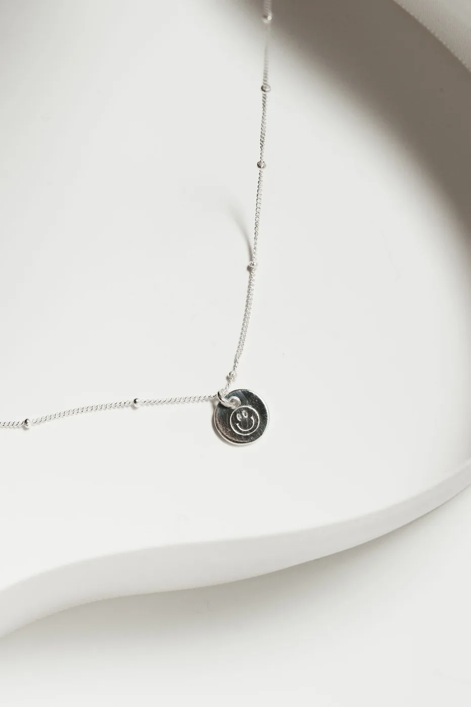 Smiley Face Necklace - Sterling Silver — product image 2