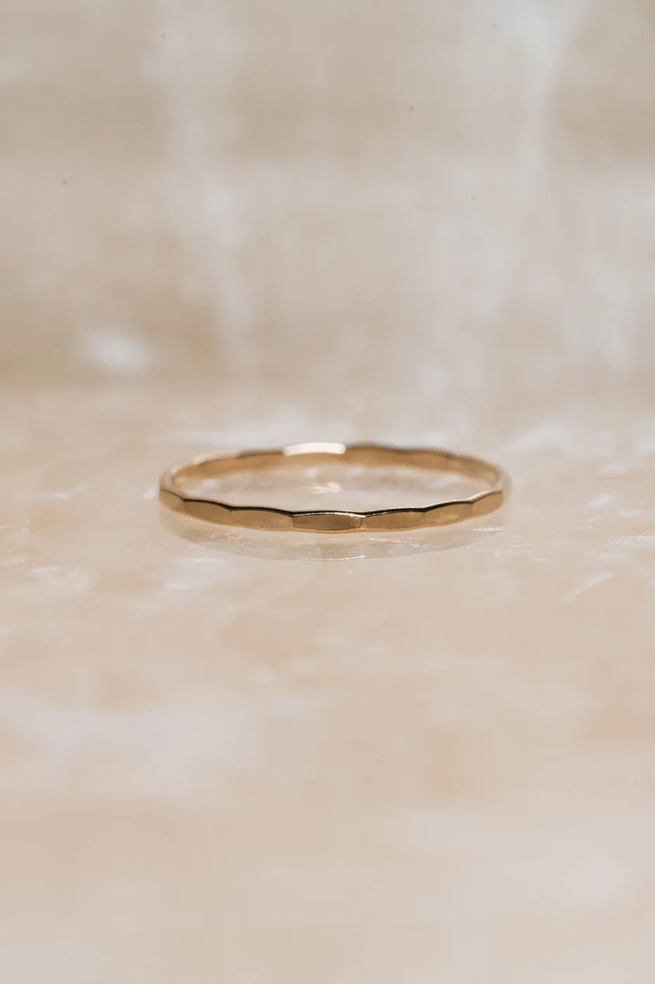 Hammered Skinny Ring - 14k Gold Filled — product image 1