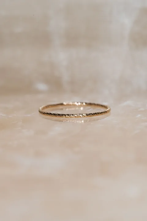 Serrated Skinny Ring - 14k Gold Filled — product image 1