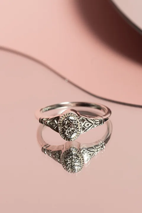 Forget-Me-Not Cremains Urn Ring - Sterling Silver — product image 4