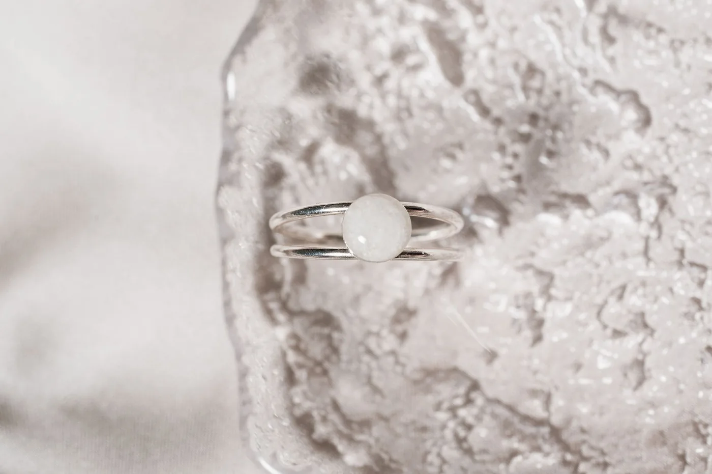 Cremation Double Band Circle Ring - Sterling Silver — product image 7