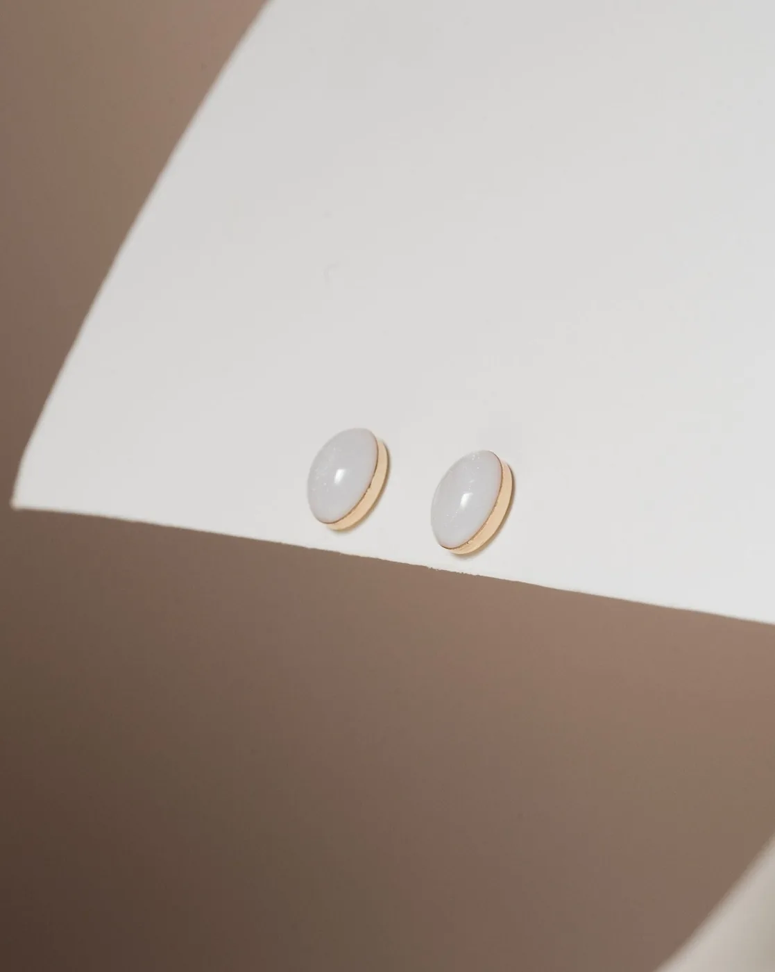 Mothers Milk Oval Stud Earrings - 14k Gold Filled — product image 3