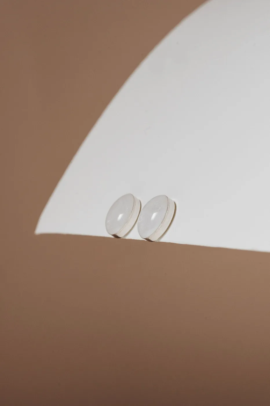 Cremation Oval Stud Earrings - Sterling Silver — product image 3
