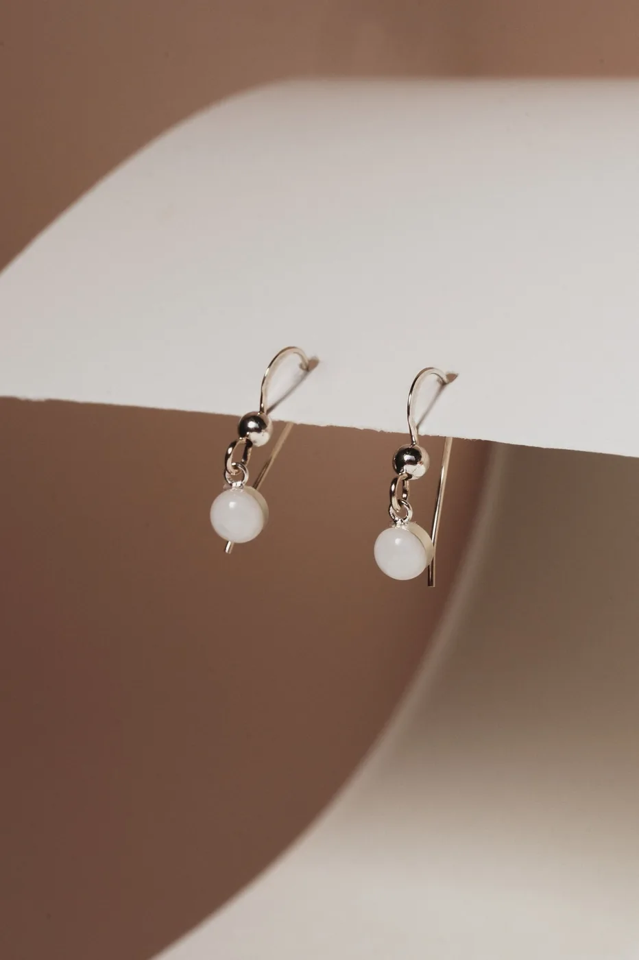 Cremation Drop Fish Hook Earrings - Sterling Silver — product image 1