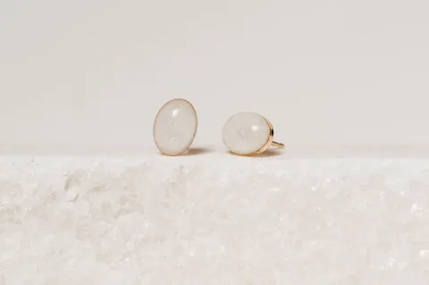 Mothers Milk Oval Stud Earrings - 14k Gold Filled — product image 1