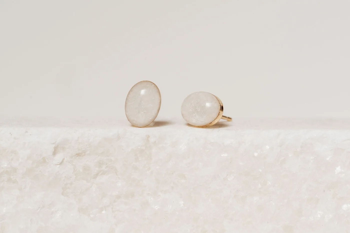 Mothers Milk Oval Stud Earrings - 14k Gold Filled — product image 1