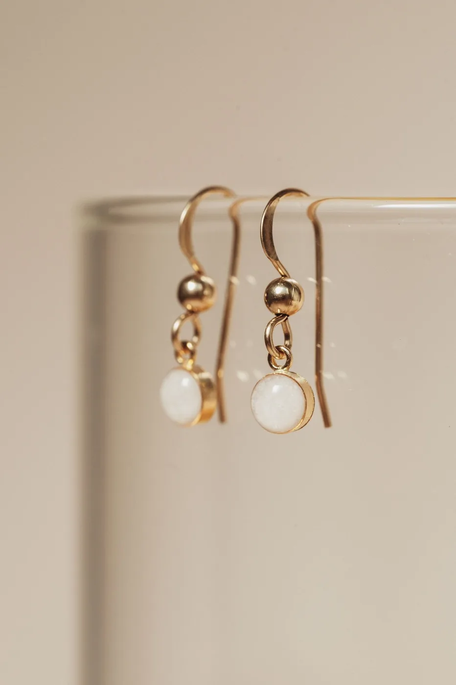 Cremation Drop Fish Hook Earrings - 14k Gold Filled — product image 1