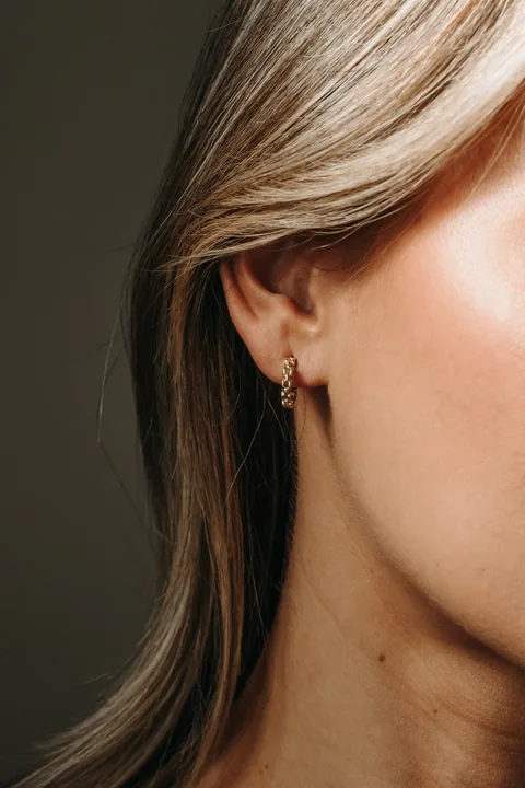 Checkered Hoops - 14k Gold Filled — product image 1