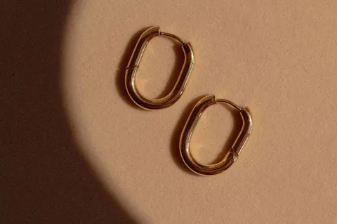Rectangle Hoops - 14K Gold Filled — product image 3