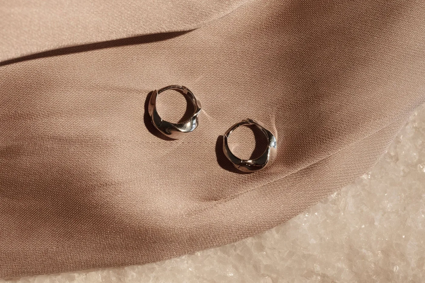 Twisted Huggie Hoops - Sterling Silver — product image 3