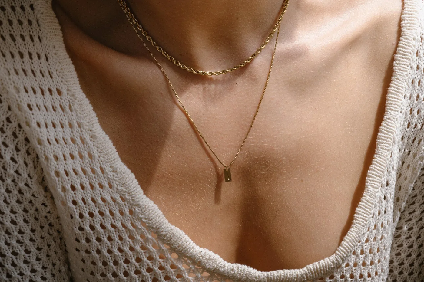 Box Initial Necklace - 14k Gold Filled — product image 8