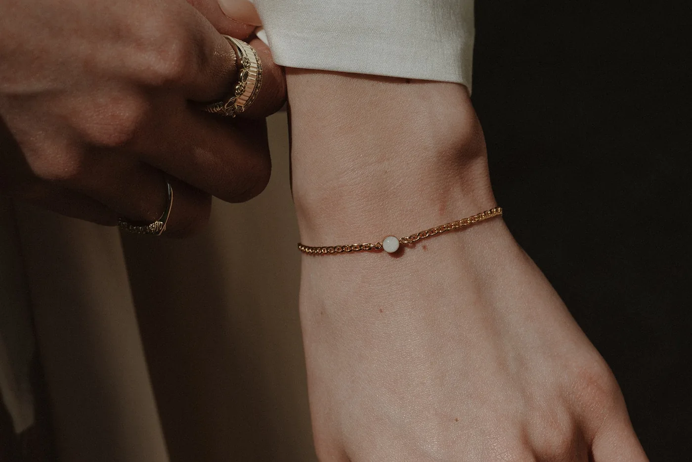 Cremation Marine Chain Bracelet- 14k Gold Filled — product image 3