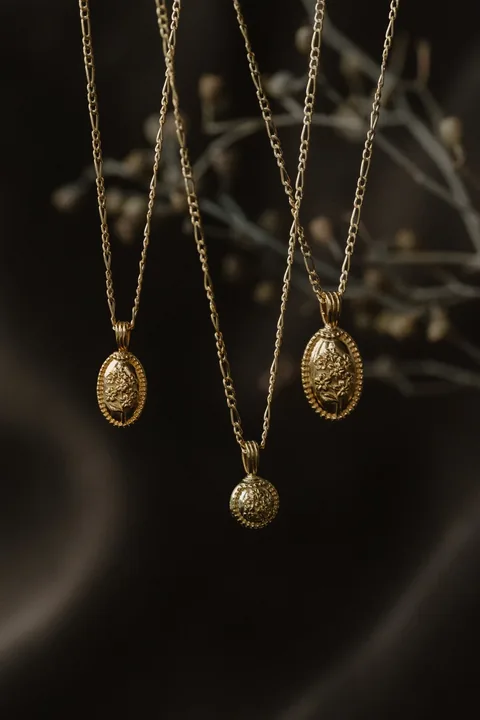 Forget-Me-Not Circle Cremains Urn Necklace — product image 5