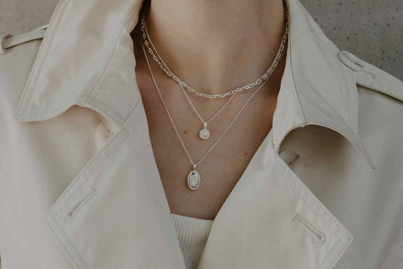 Forget-Me-Not Oval Cremains Urn Necklace - Sterling Silver — product image 21