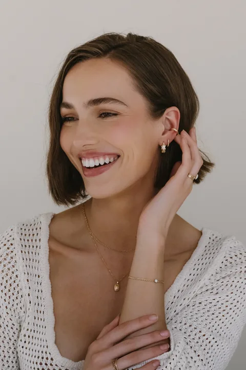 The Golden Hour Hoops - 14k Gold Filled — product image 2