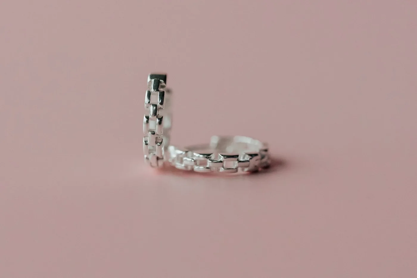 Checkered Hoops - Sterling Silver — product image 4