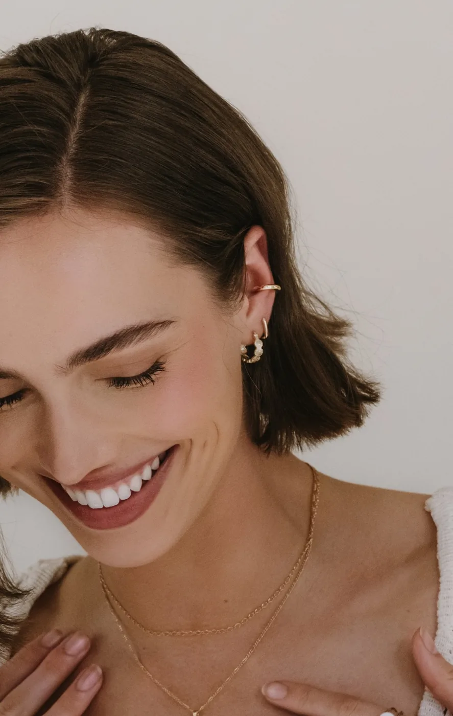 The Golden Hour Hoops - 14k Gold Filled — product image 4