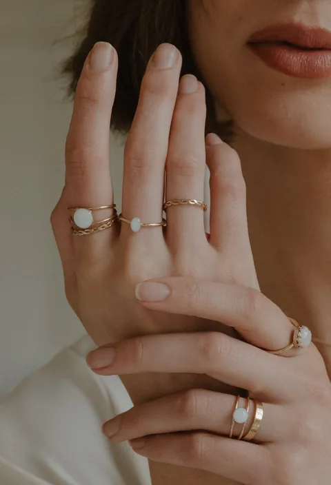 Mothers Milk Small Oval Ring - 14k Gold Filled — product image 3