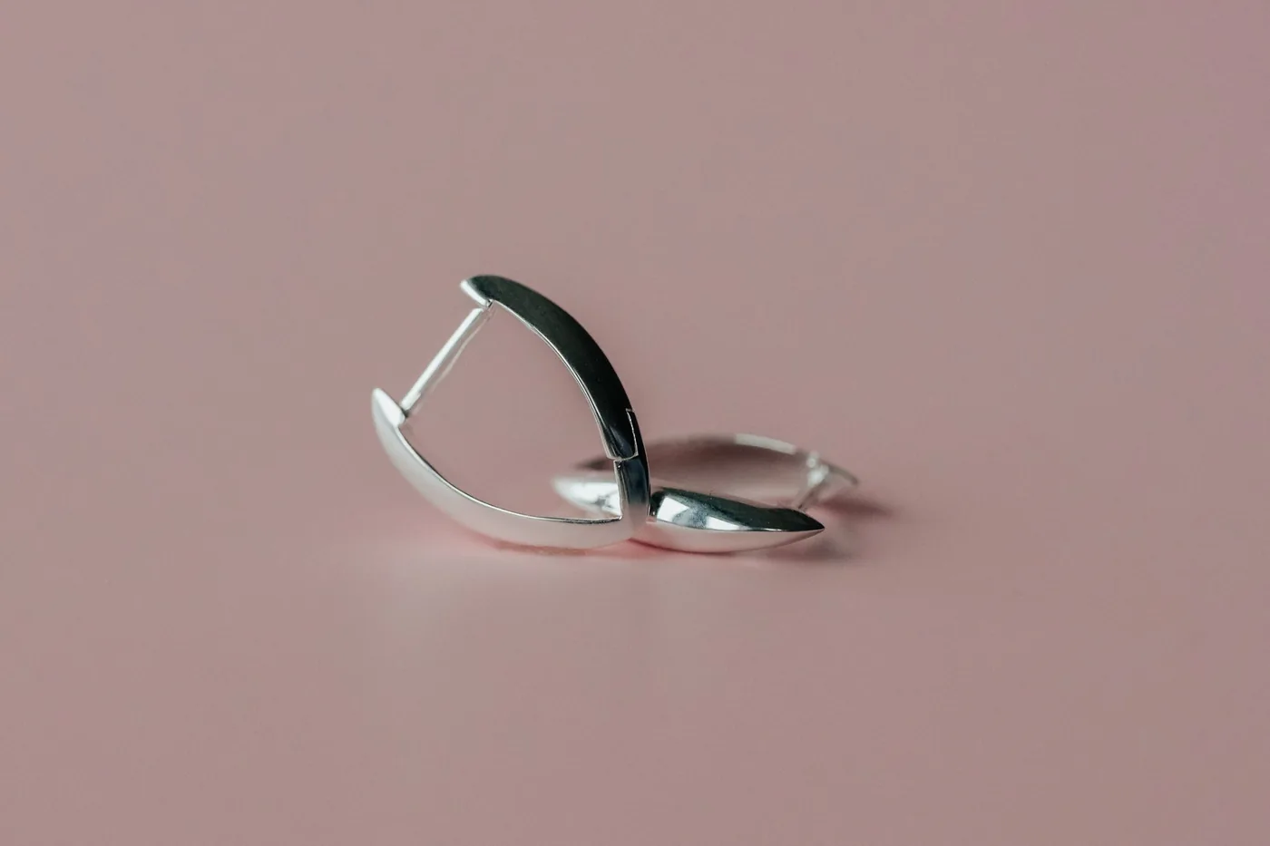 Pointed Hinge Hoops - Sterling Silver — product image 1