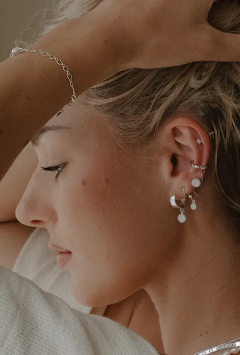 Cremation Stud Earrings - Sterling Silver — product image 1