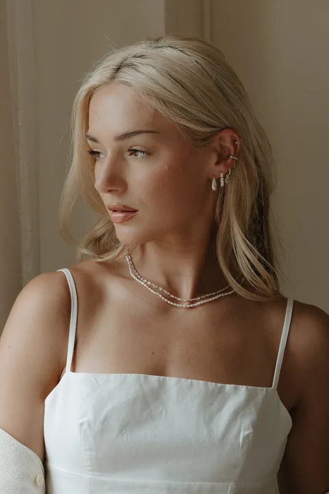 Skinny Freshwater Pearl Choker - Sterling Silver — product image 4