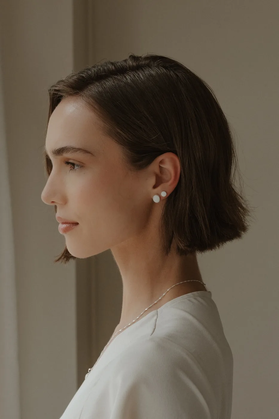 Cremation Oval Stud Earrings - Sterling Silver — product image 2
